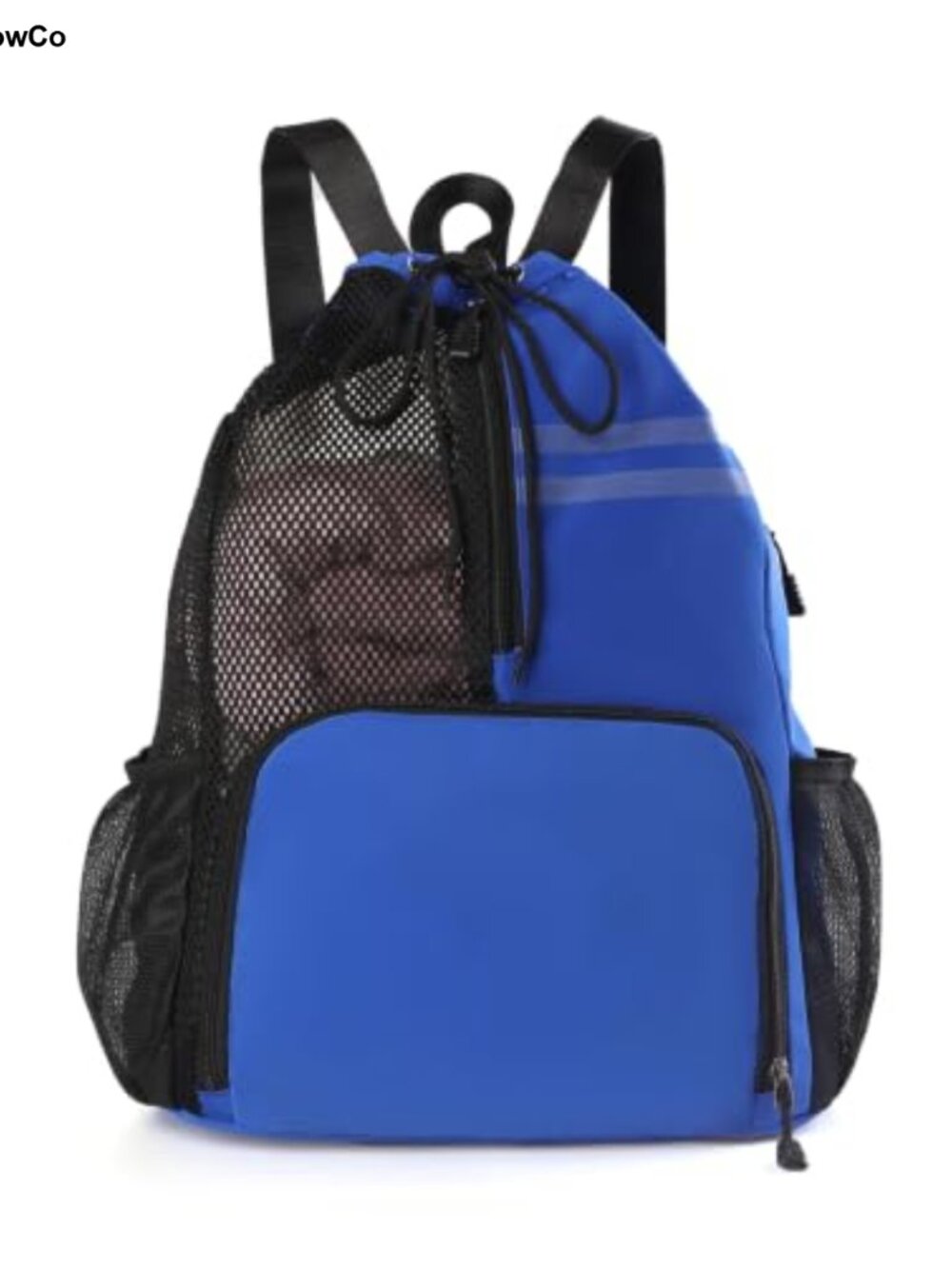 Unisex Drawstring Gym Bag Sport Backpack Reflective Strips Water Resistant